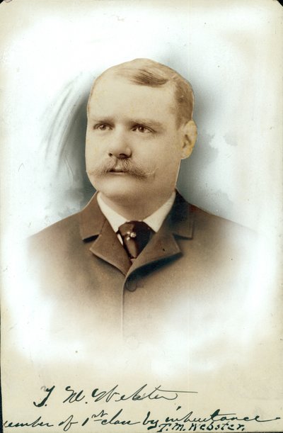 Bust Portrait of Thomas W. Webster Wearing a Suit and Tie by Dana